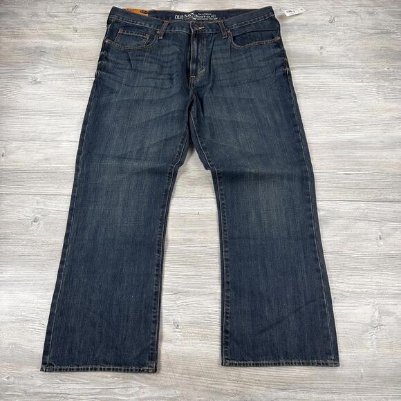 Old Navy Other - Old Navy Bootcut Jeans 38x30 Fits 40" Dark Wash Loose Fit Baggy Relaxed NWT